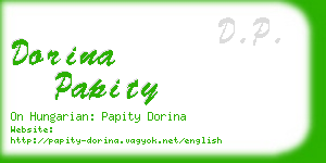dorina papity business card